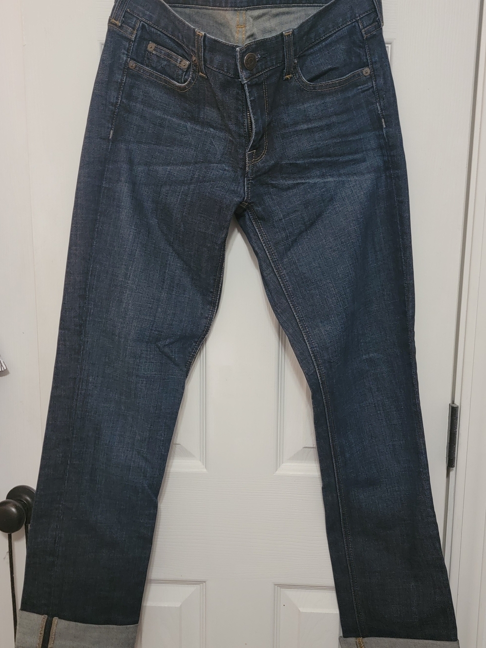 Classic Women's Dark Blue Straight-Leg Jeans